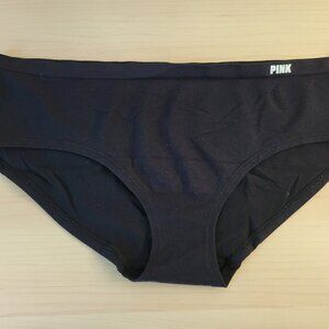 PINK VICTORIA'S SECRET Black Seamless Classic Hipster Panties Panty sz M NWOT